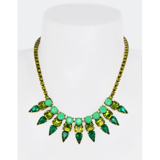 Vintage Clara Spikey Necklace - Emerald